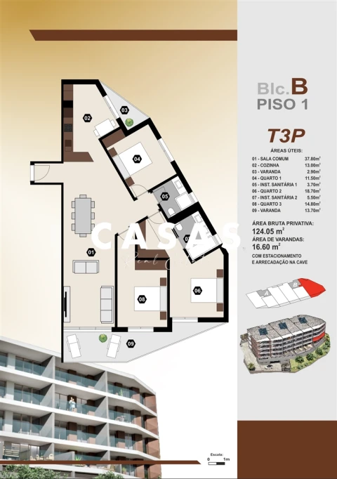 Apartamento T3 para Venda em Camara de Lobos