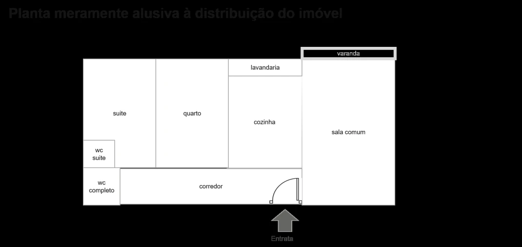 Apartamento T2 para Arrendamento em Matosinhos e Leça da Palmeira Planta 1