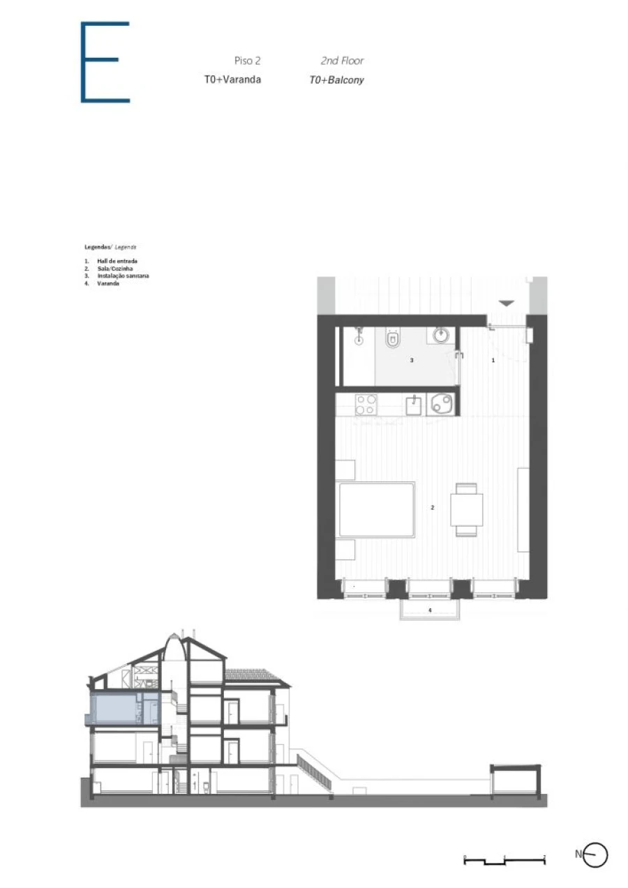 Apartamento T0 para Venda em Cedofeita, Santo Ildefonso, Sé, Miragaia, São Nicolau e Vitória Planta 1