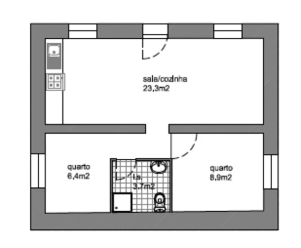 Apartamento T1 para Venda em Sopo Planta 1