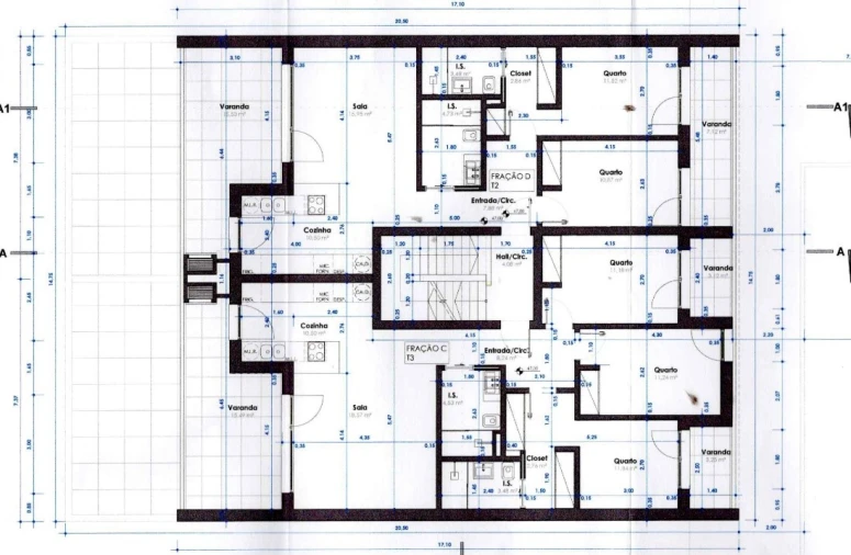Apartamento T3 para Venda em Fernao Ferro Planta 1