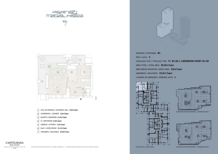 Apartamento T1 para Venda em Bonfim Planta 1