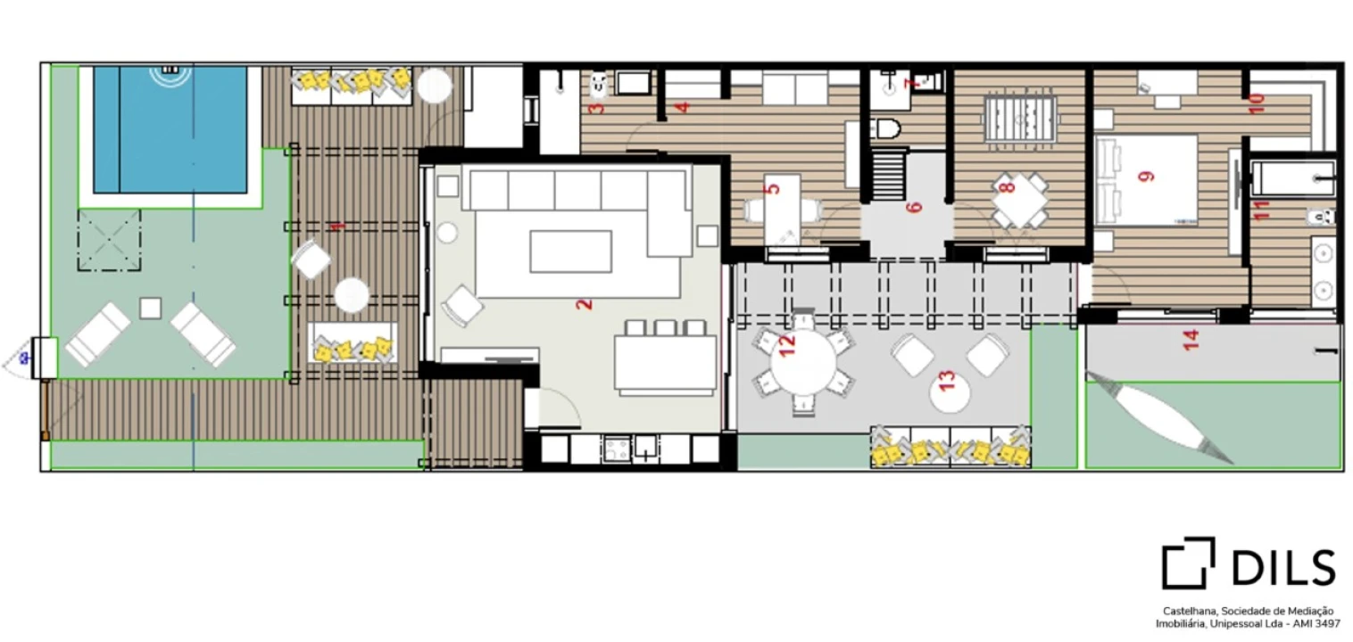 Moradia T3 para Venda em Comporta Planta 2