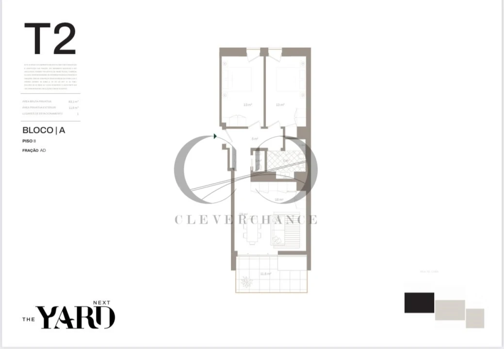 Apartamento T2 para Venda em Santa Marinha e São Pedro da Afurada Foto 8
