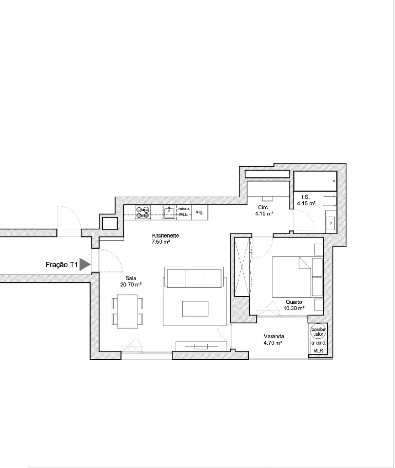 Apartamento T1 para Venda em Funchal (Santa Luzia) Planta 2
