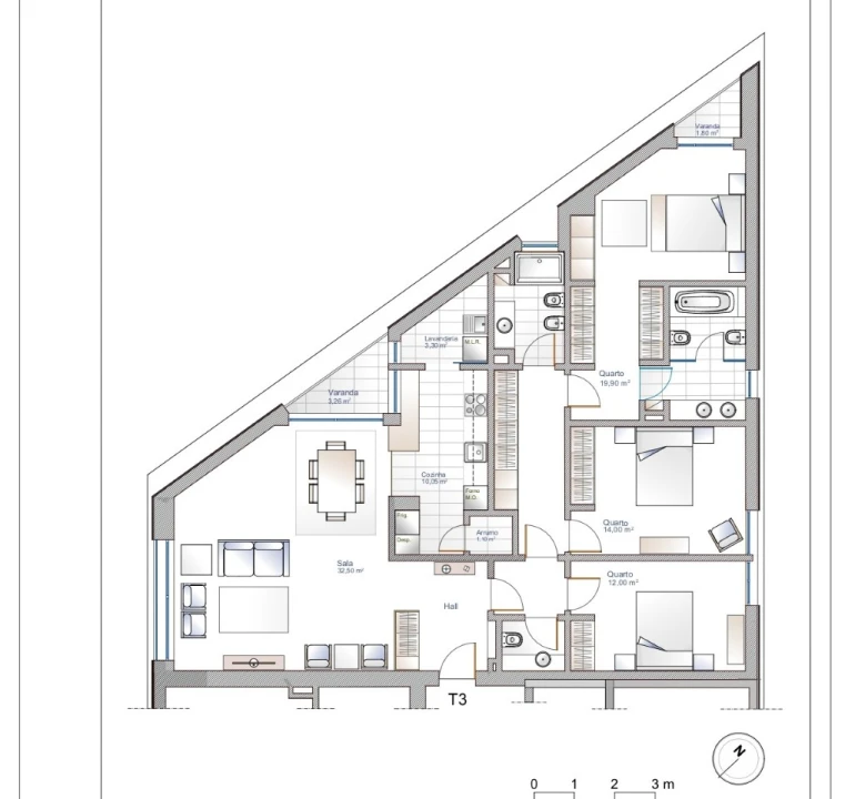 Apartamento T3 para Venda em Oliveira do Douro Foto 6