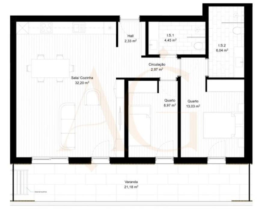 Apartamento T2 para Venda em Portimão Foto 13
