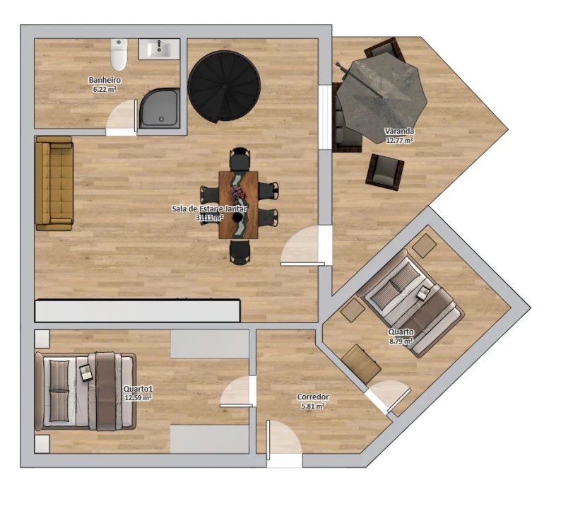 Apartamento T4 para Venda em Quarteira Planta 2