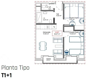 Apartamento T2 para Venda em Paranhos