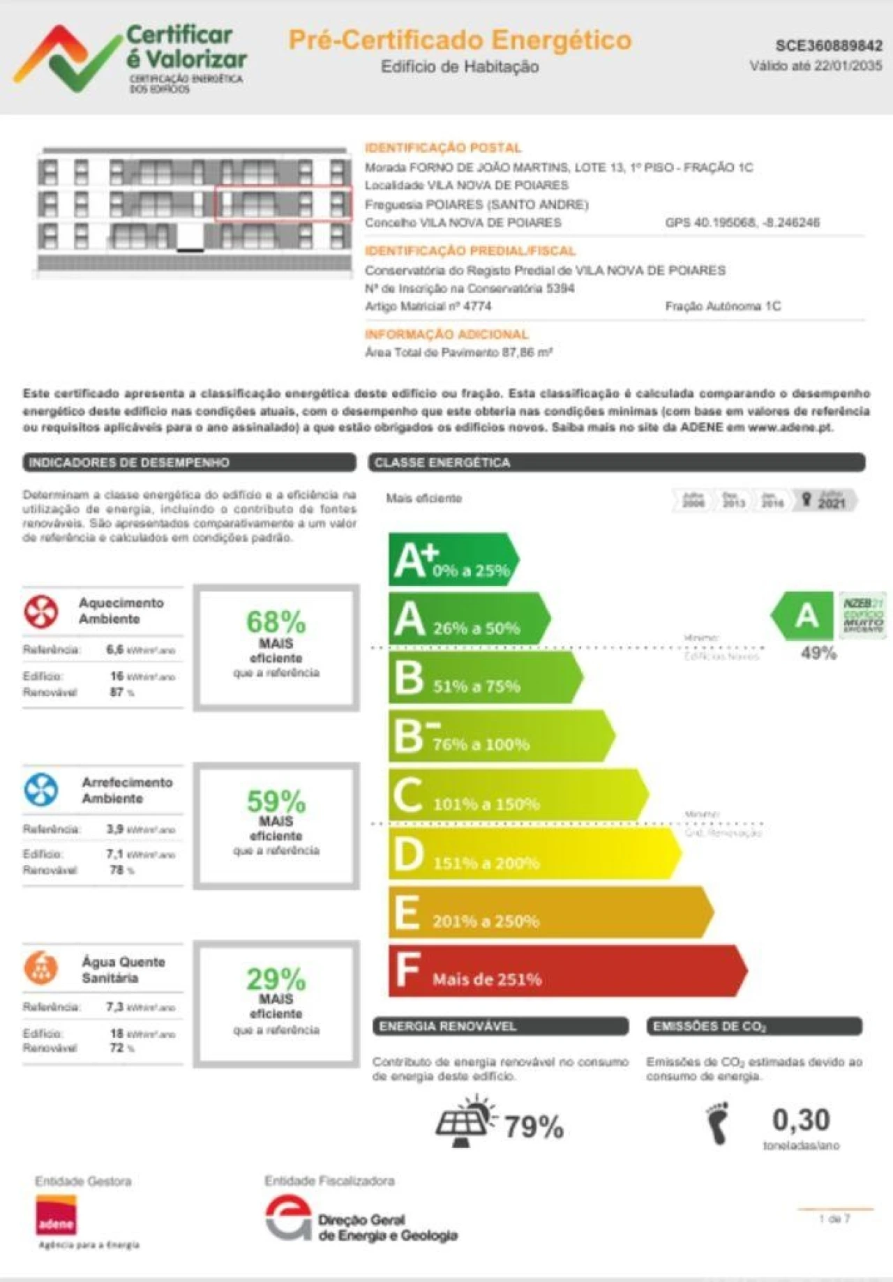 Apartamento T2 para Venda em Poiares (Santo Andre) Foto 7