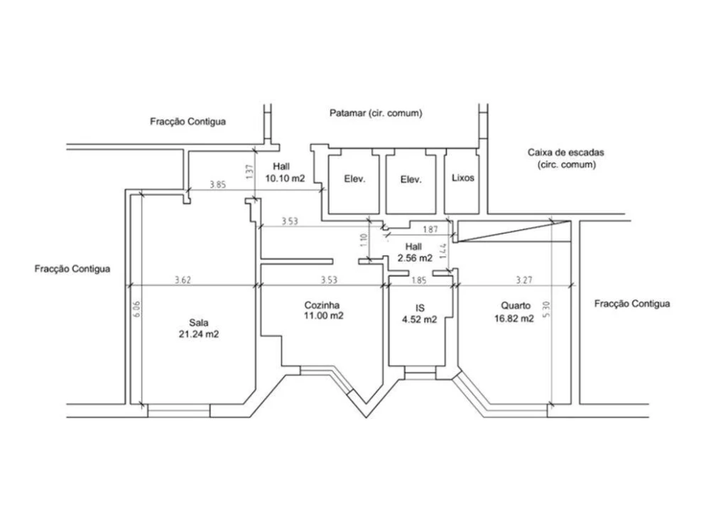 Apartamento T1 para Arrendamento em Avenidas Novas Foto 21
