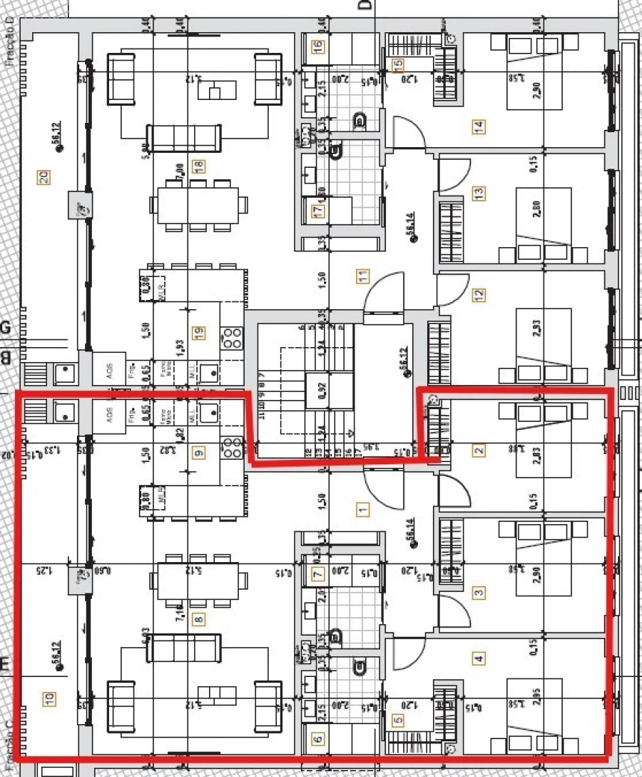Apartamento T3 para Venda em Palmela Planta 1