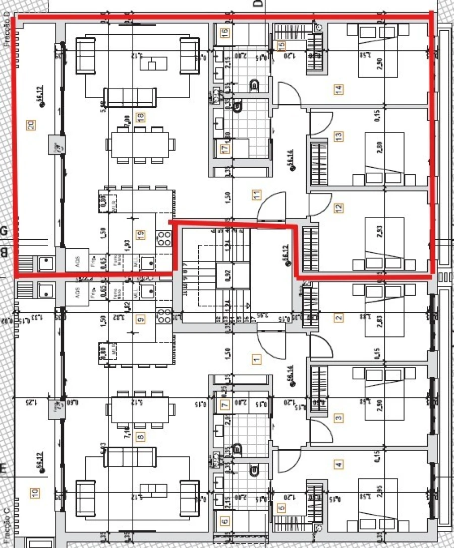 Apartamento T3 para Venda em Palmela Planta 1