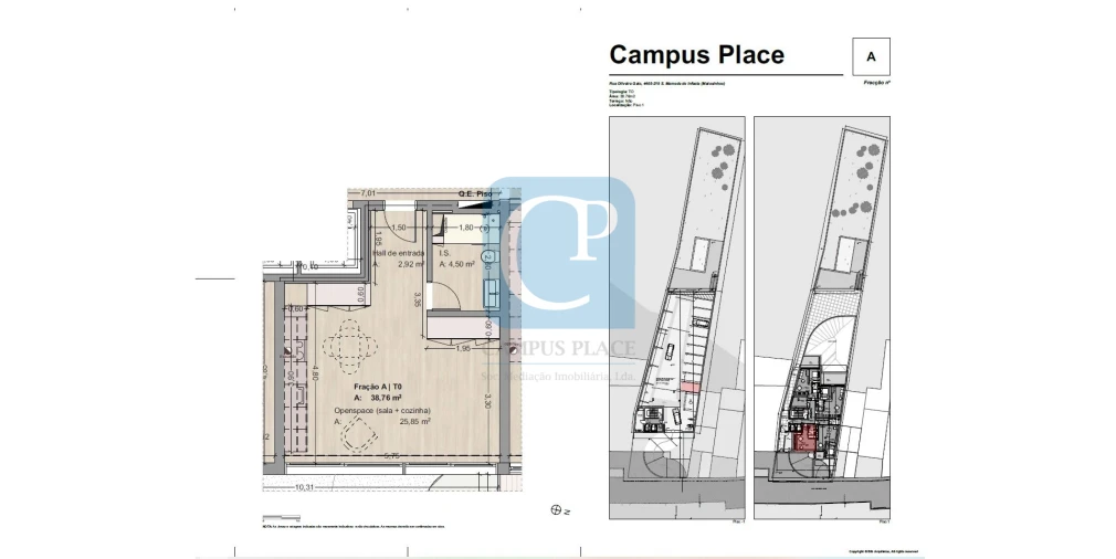 Apartamento T0 para Venda em Paranhos Planta 1