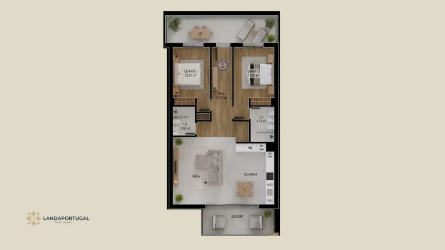 Apartamento T2 para Venda em Tavira (Santa Maria e Santiago) Planta 1