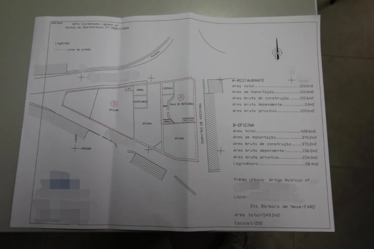 Armazém para Venda em Santa Barbara de Nexe Planta 1