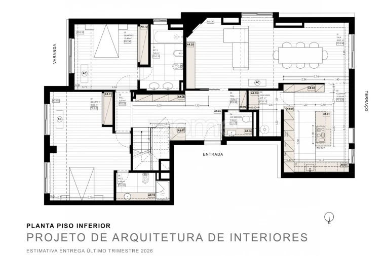 Apartamento T6 para Venda em Santa Marinha e São Pedro da Afurada Planta 1