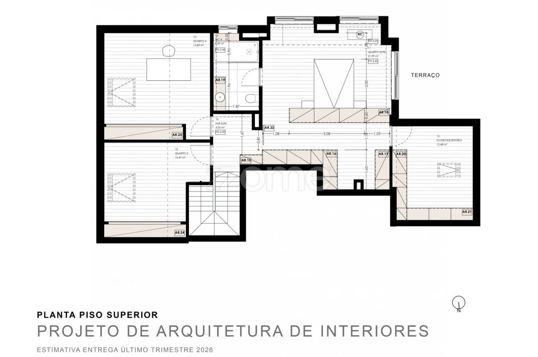 Apartamento T6 para Venda em Santa Marinha e São Pedro da Afurada Planta 2