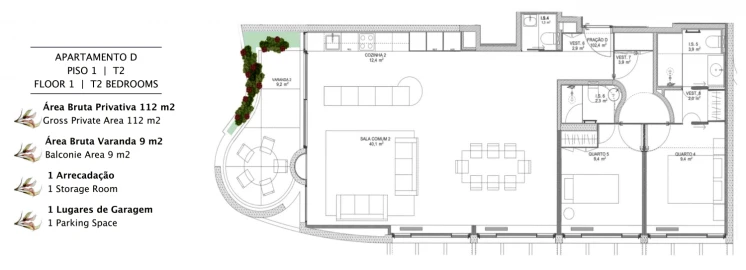 Apartamento T2 para Venda em Lordelo do Ouro e Massarelos