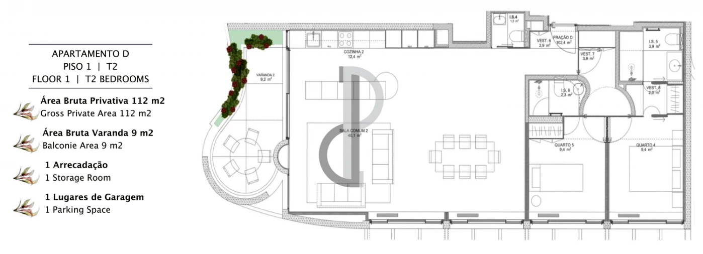 Apartamento T2 para Venda em Lordelo do Ouro e Massarelos Foto 11