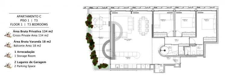 Apartamento T3 para Venda em Lordelo do Ouro e Massarelos