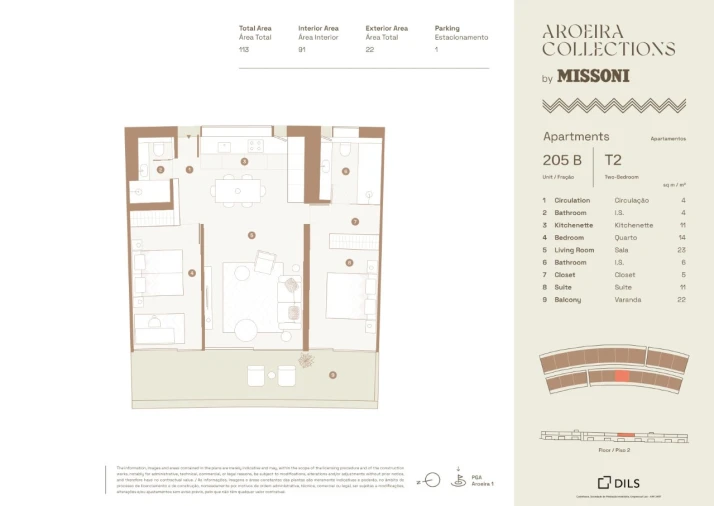 Apartamento T2 para Venda em Charneca de Caparica e Sobreda Planta 1
