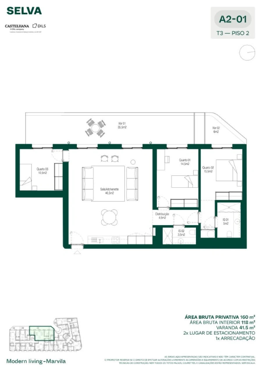 Apartamento T3 para Venda em Marvila Planta 1