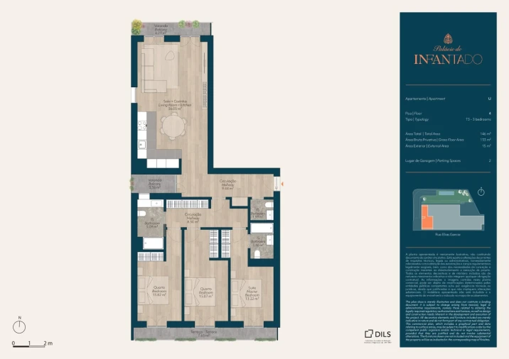 Apartamento T3 para Venda em Mina de Água Planta 1