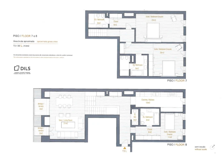 Apartamento T3 para Venda em Santo António Planta 1