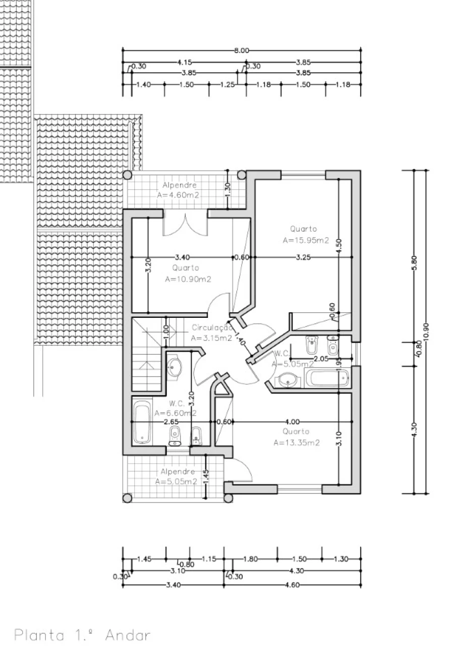Moradia T3 para Venda em Ribamar Planta 2