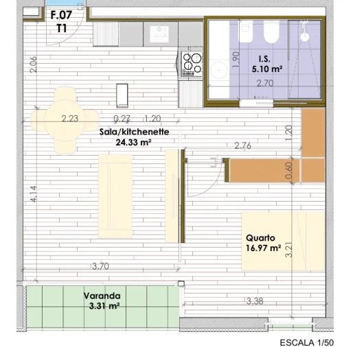 Apartamento T1 para Venda em Matosinhos e Leça da Palmeira Planta 3