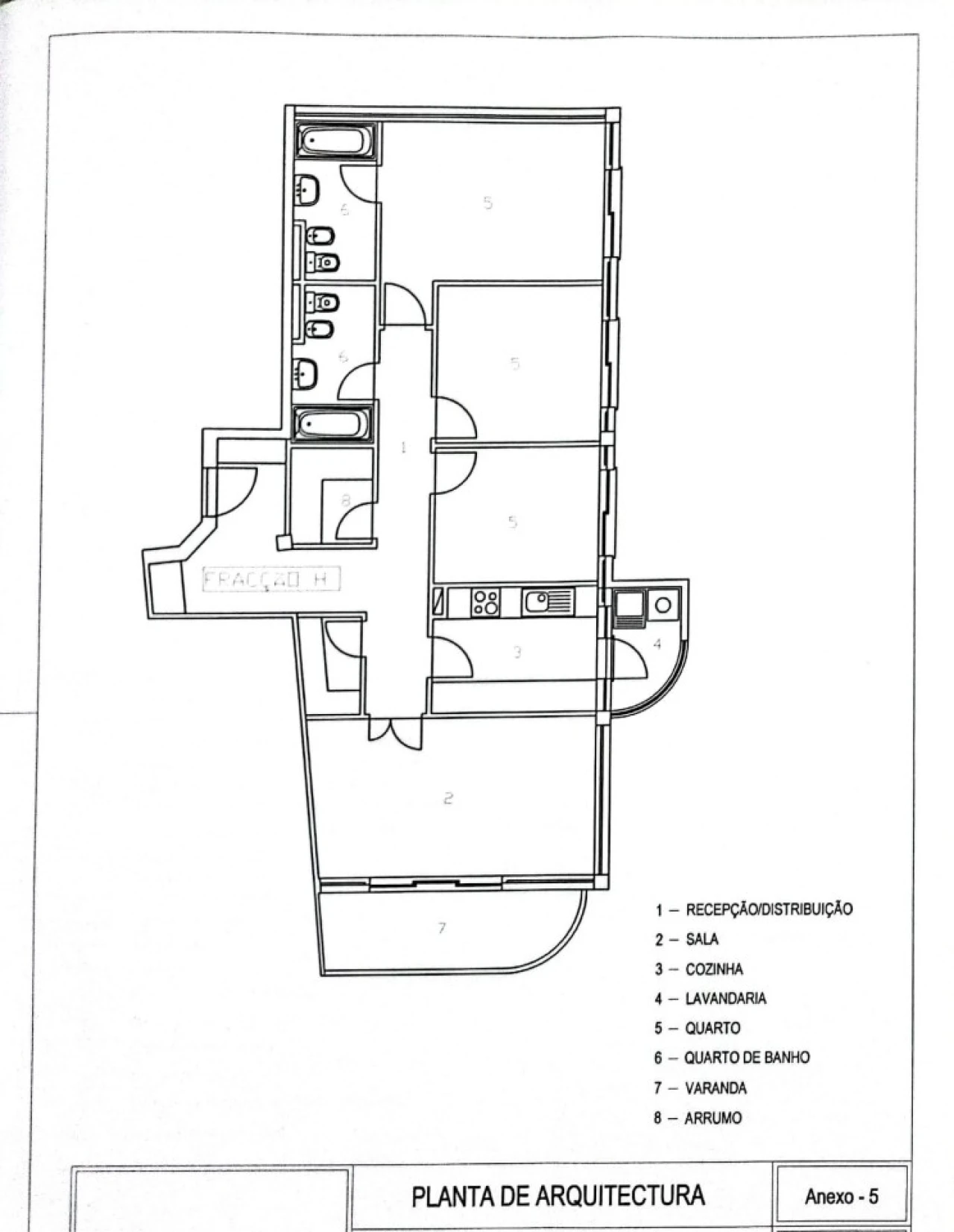 Apartamento T3 para Venda em Penafiel Planta 2
