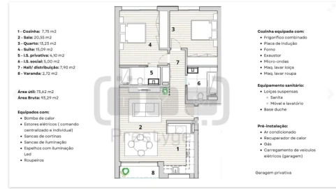 Apartamento T2 para Venda em Constancia