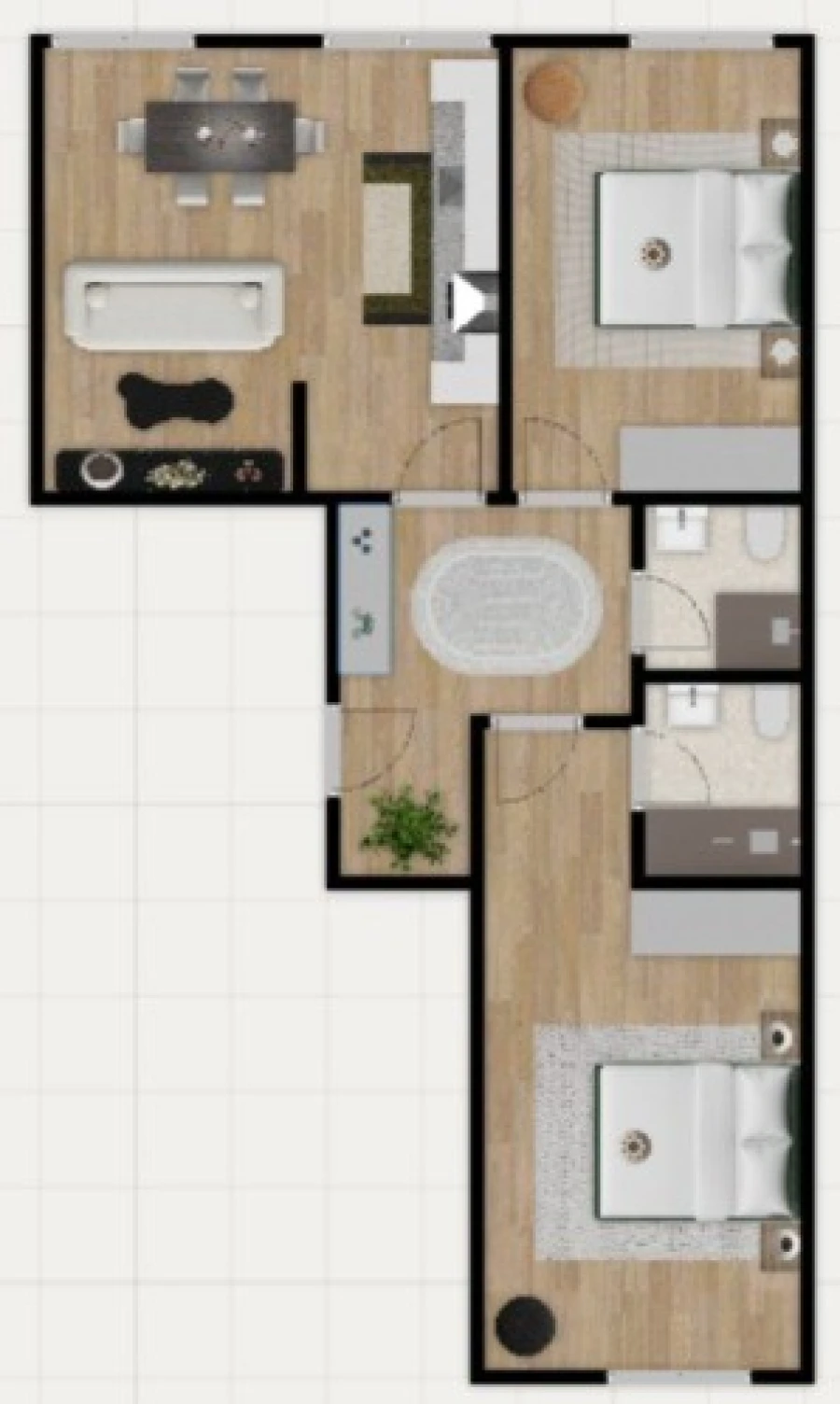 Apartamento T2 para Venda em Benfica Planta 1