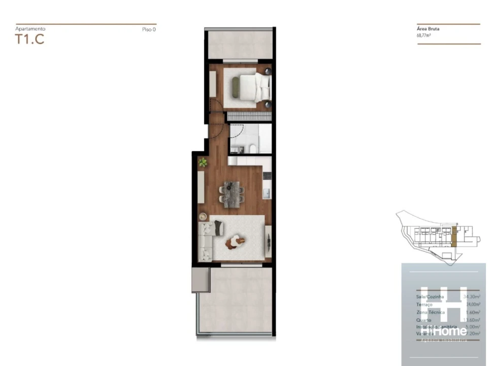 Apartamento T1 para Venda em Imaculado Coração de Maria Foto 26