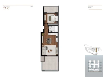 Apartamento T1 para Venda em Imaculado Coração de Maria