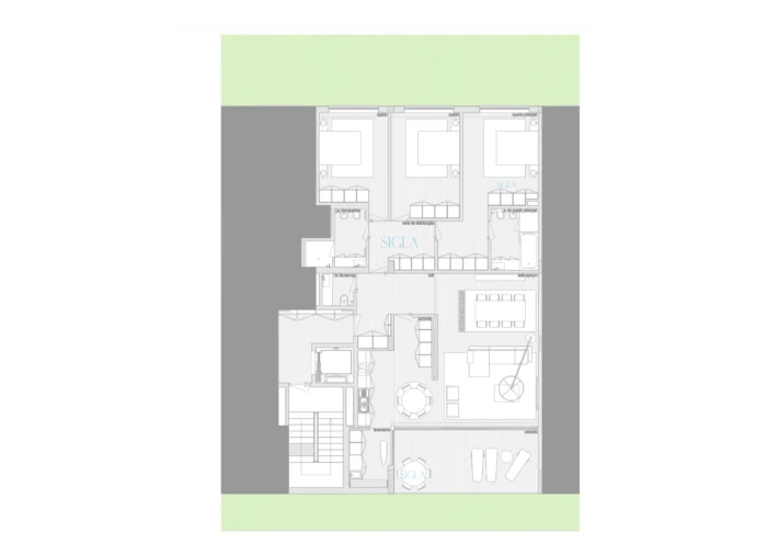 Apartamento T3 para Arrendamento em Canidelo Planta 1