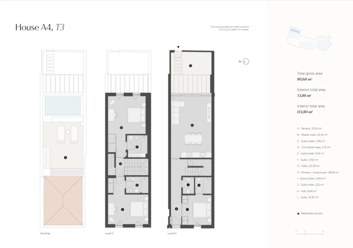 Moradia T3 para Venda em Tavira (Santa Maria e Santiago) Planta 1