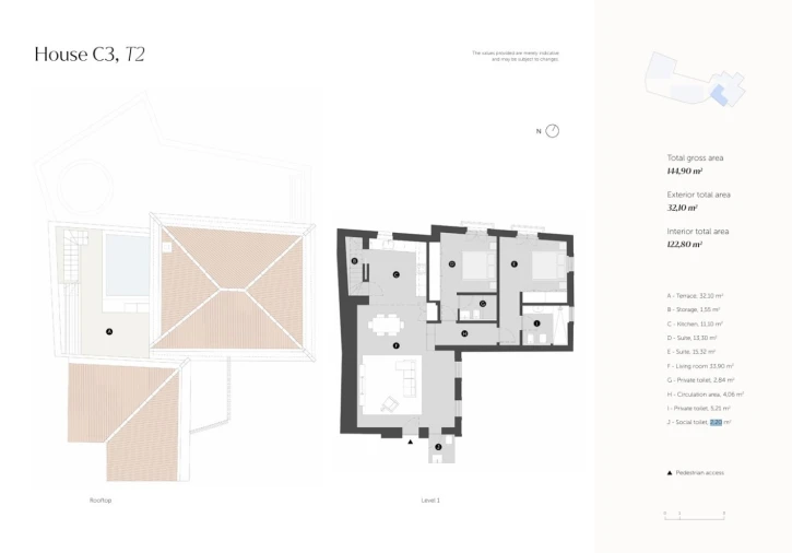 Apartamento T2 para Venda em Tavira (Santa Maria e Santiago) Planta 1