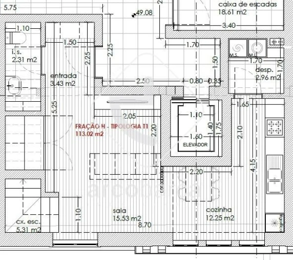 Apartamento T2 para Venda em Arcos de Valdevez (São Paio) e Giela Planta 1