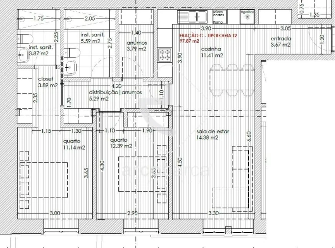 Apartamento T2 para Venda em Arcos de Valdevez (São Paio) e Giela Planta 1