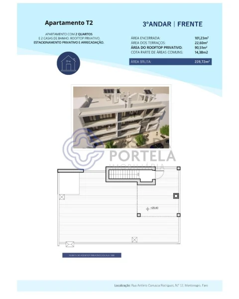 Apartamento T2 para Venda em Montenegro