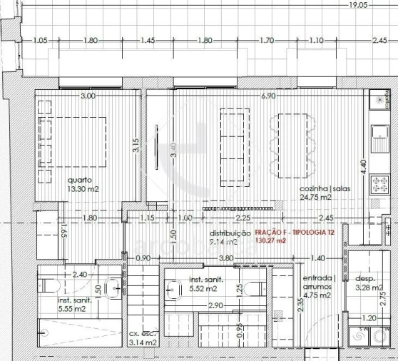 Apartamento T2 para Venda em Arcos de Valdevez (São Paio) e Giela Planta 1