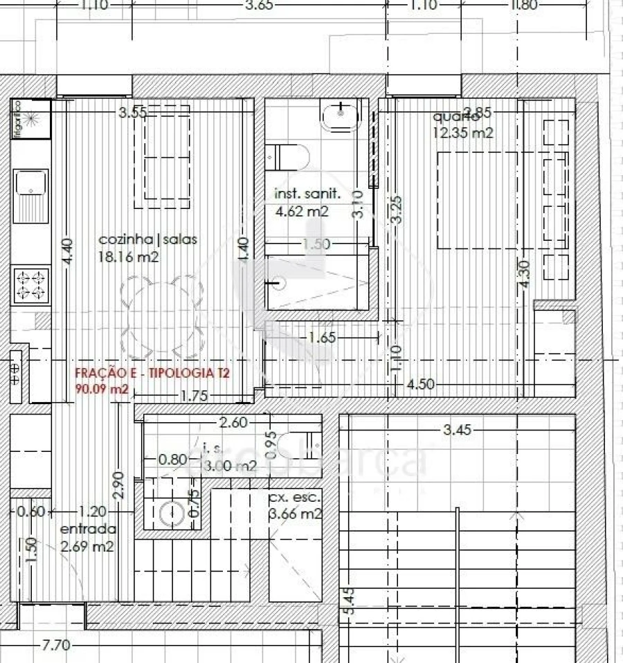 Apartamento T2 para Venda em Arcos de Valdevez (São Paio) e Giela Planta 1