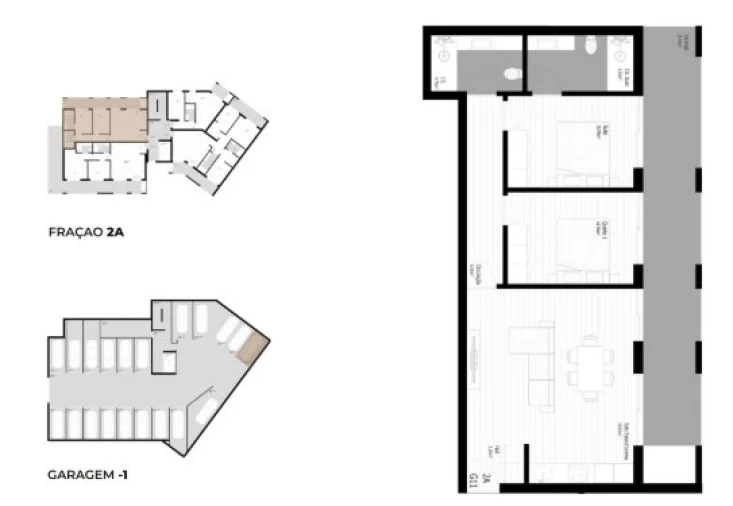 Apartamento T2 para Venda em Pedrouços Planta 1