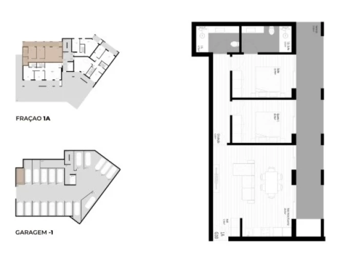 Apartamento T2 para Venda em Pedrouços Planta 1