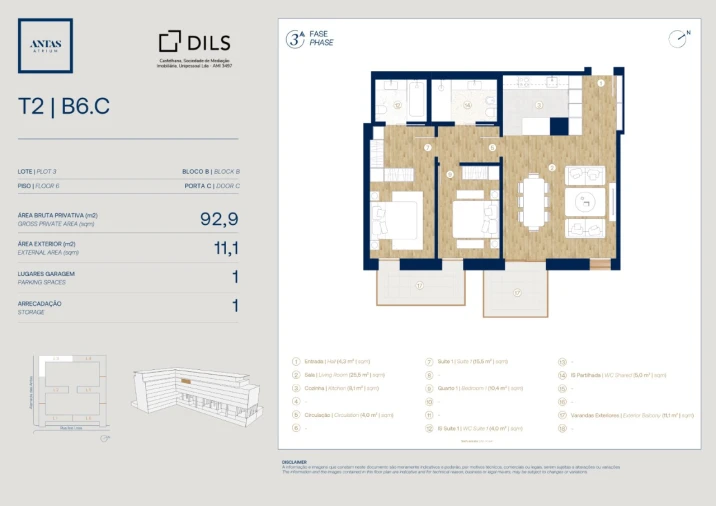 Apartamento T2 para Venda em Campanhã Planta 1