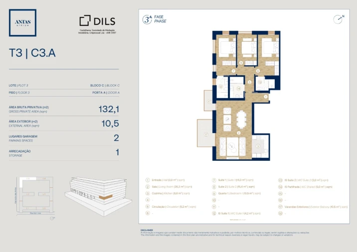 Apartamento T3 para Venda em Campanhã Planta 1