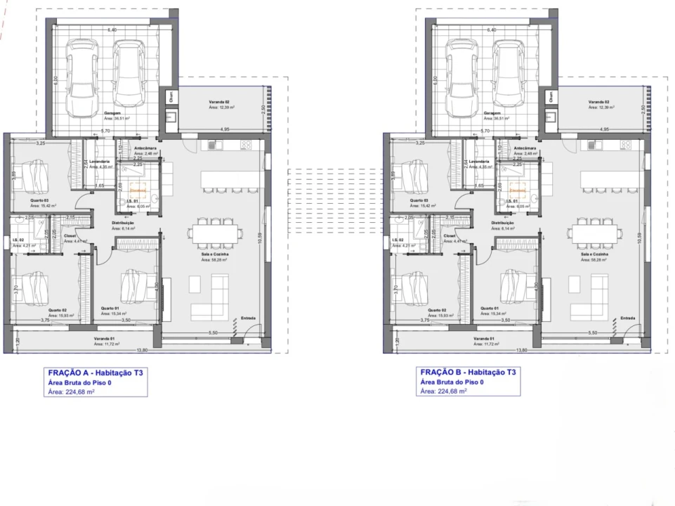 Moradia T3 para Venda em Souto da Carpalhosa e Ortigosa Planta 2