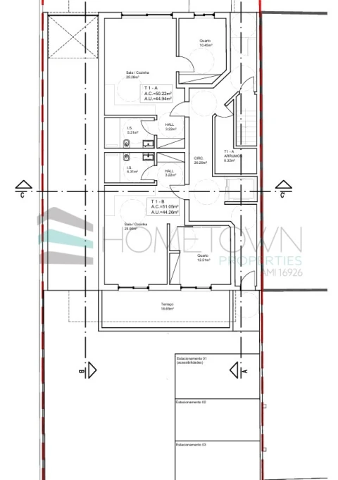 Apartamento T1 para Venda em Quarteira